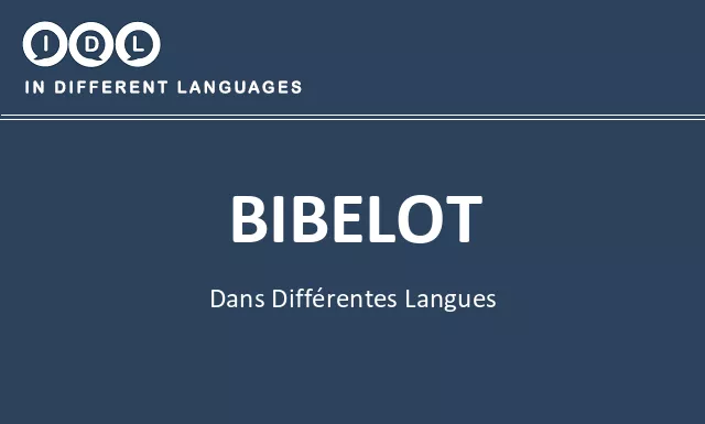 Bibelot dans différentes langues - Image