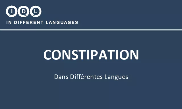 Constipation dans différentes langues - Image