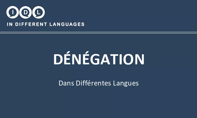 Dénégation dans différentes langues - Image