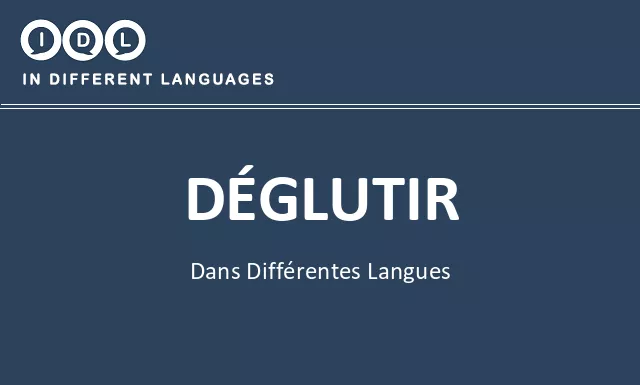 Déglutir dans différentes langues - Image