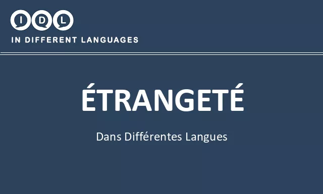 Étrangeté dans différentes langues - Image
