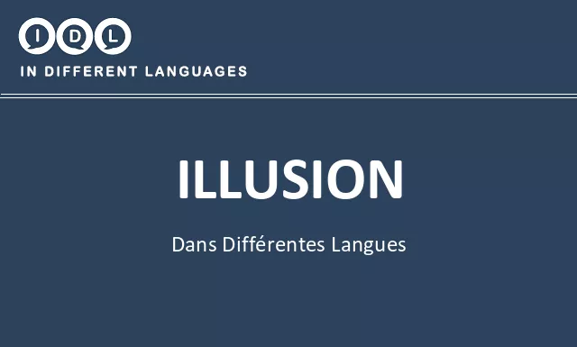 Illusion dans différentes langues - Image