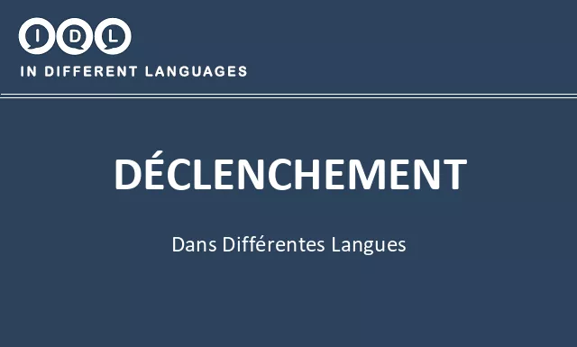 Déclenchement dans différentes langues - Image