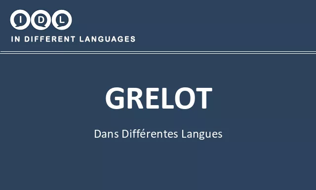 Grelot dans différentes langues - Image