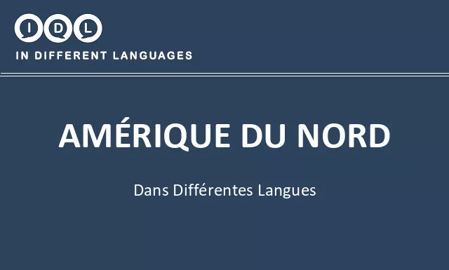 Amérique du nord dans différentes langues - Image