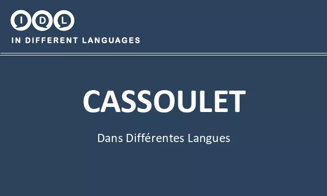 Cassoulet dans différentes langues - Image