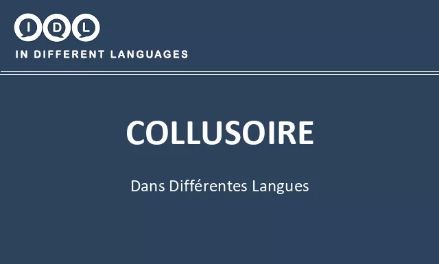 Collusoire dans différentes langues - Image