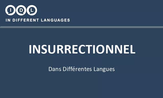Insurrectionnel dans différentes langues - Image