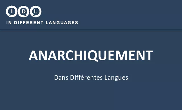 Anarchiquement dans différentes langues - Image