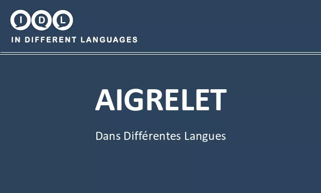Aigrelet dans différentes langues - Image