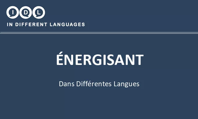 Énergisant dans différentes langues - Image