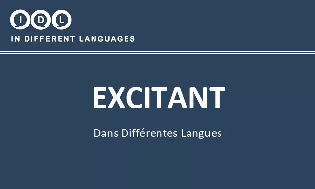 Excitant dans différentes langues - Image