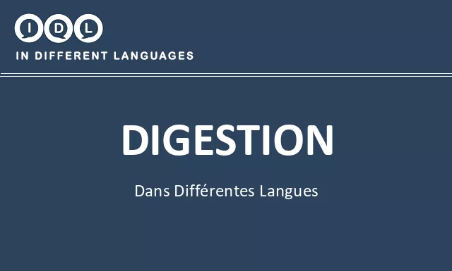 Digestion dans différentes langues - Image