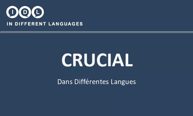 Crucial dans différentes langues - Image