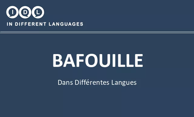 Bafouille dans différentes langues - Image