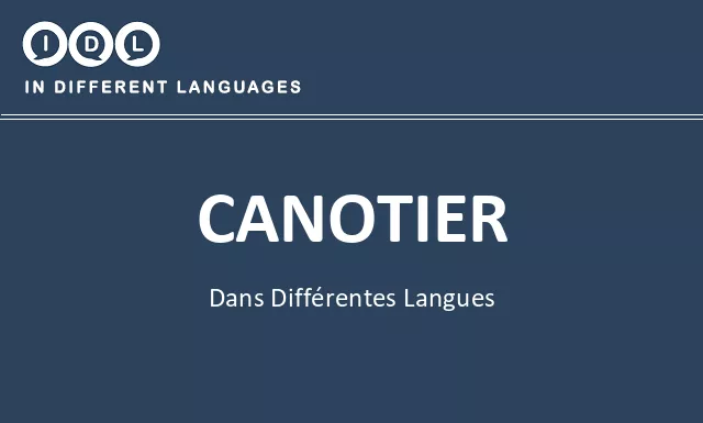 Canotier dans différentes langues - Image