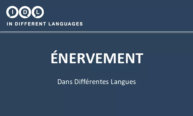 Énervement dans différentes langues - Image