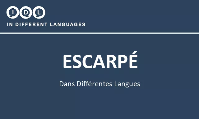 Escarpé dans différentes langues - Image