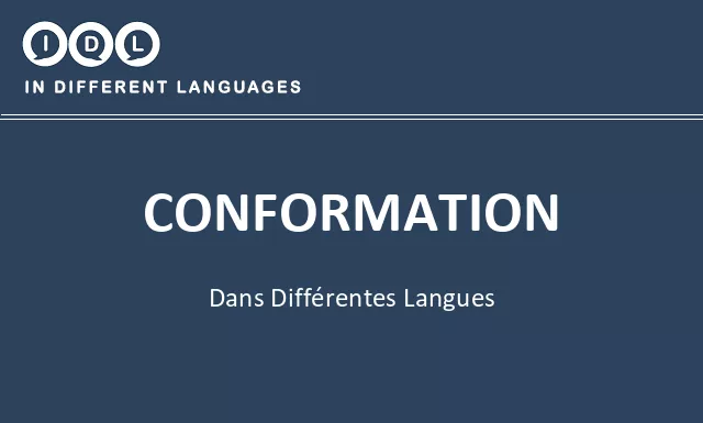 Conformation dans différentes langues - Image