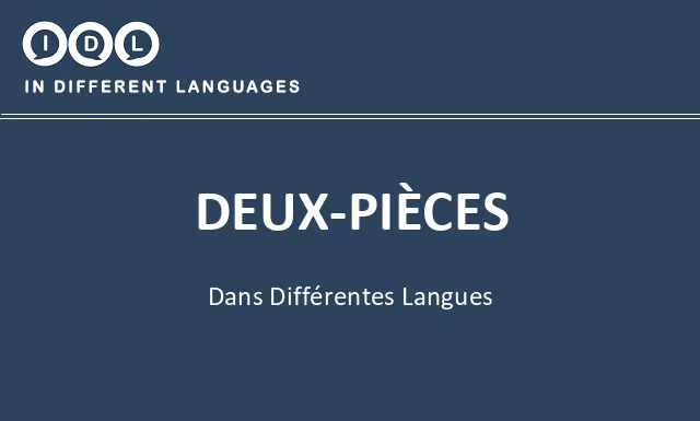 Deux-pièces dans différentes langues - Image