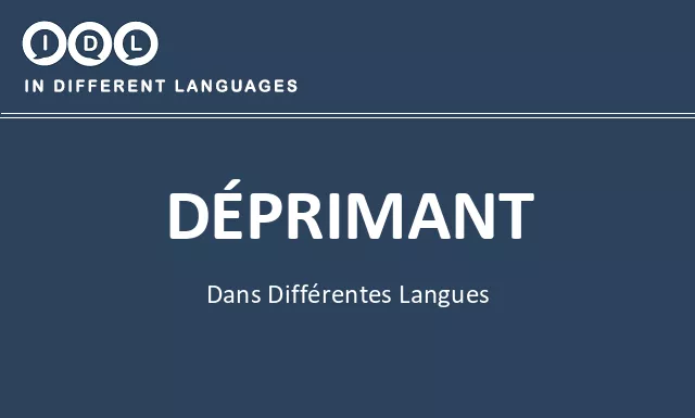 Déprimant dans différentes langues - Image