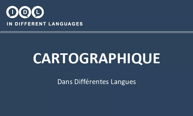 Cartographique dans différentes langues - Image
