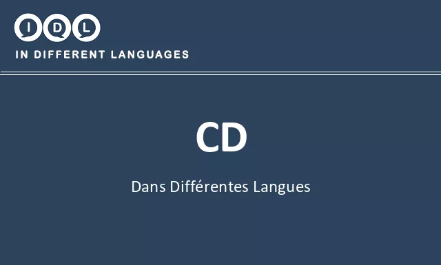 Cd dans différentes langues - Image