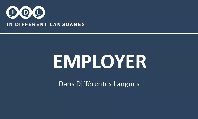 Employer dans différentes langues - Image