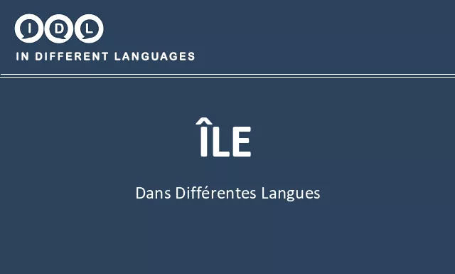 Île dans différentes langues - Image