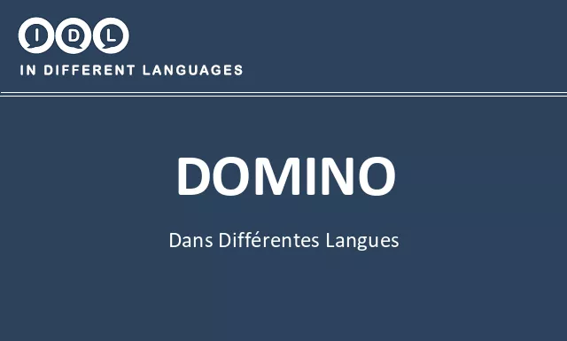 Domino dans différentes langues - Image