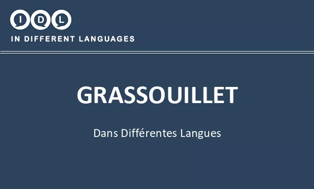 Grassouillet dans différentes langues - Image