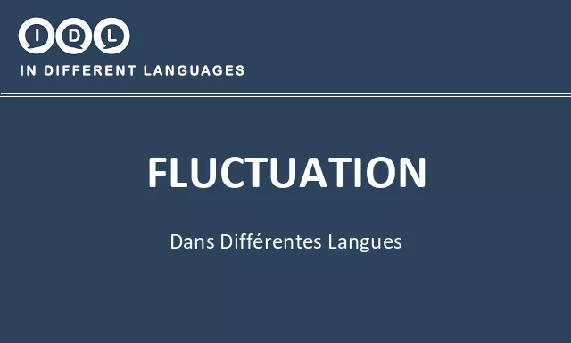 Fluctuation dans différentes langues - Image