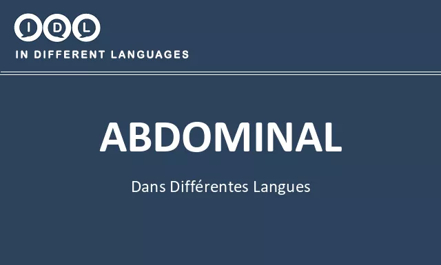 Abdominal dans différentes langues - Image