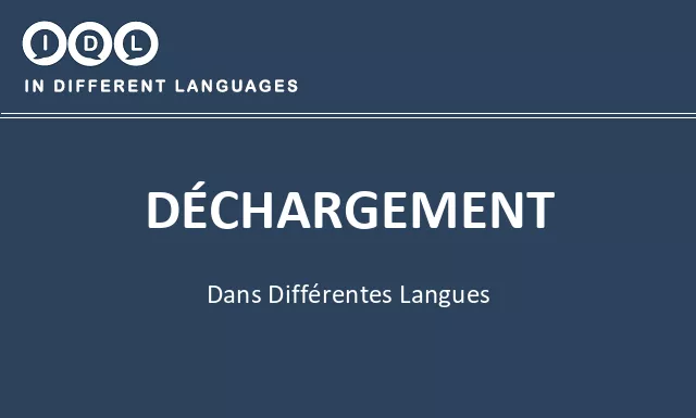 Déchargement dans différentes langues - Image