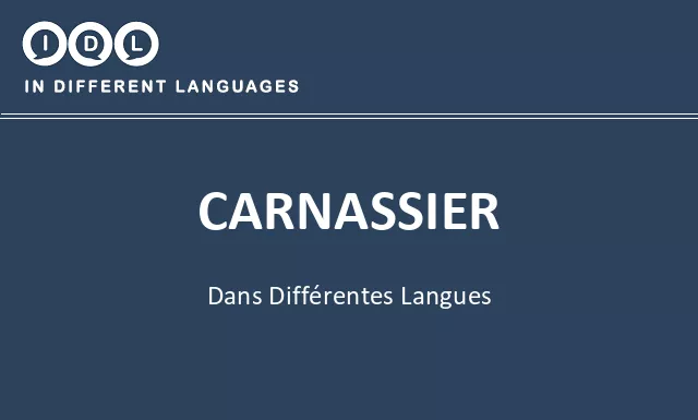 Carnassier dans différentes langues - Image