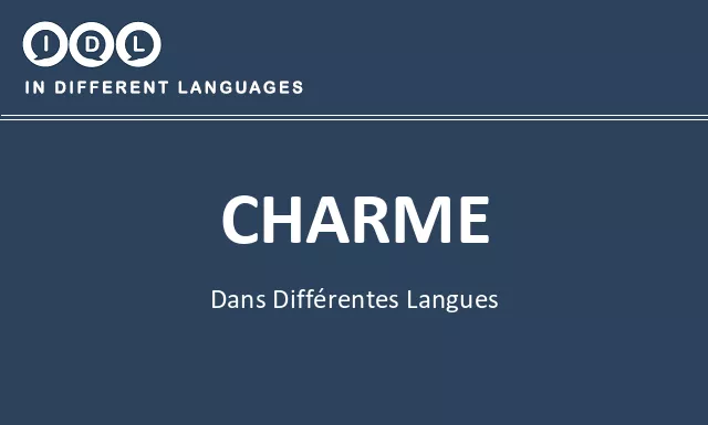 Charme dans différentes langues - Image