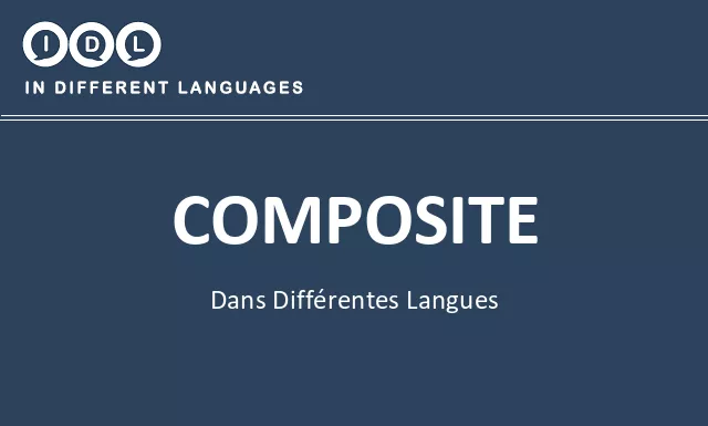 Composite dans différentes langues - Image