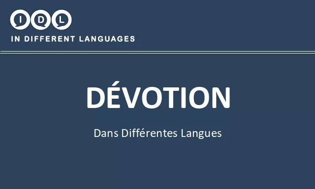 Dévotion dans différentes langues - Image