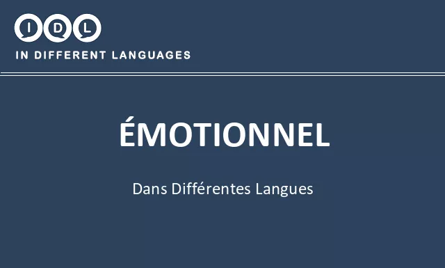 Émotionnel dans différentes langues - Image
