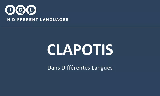 Clapotis dans différentes langues - Image