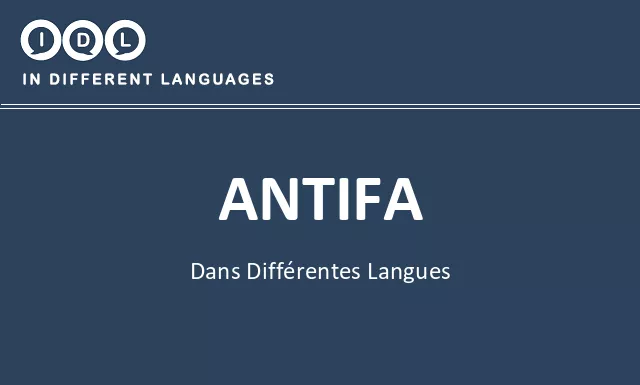 Antifa dans différentes langues - Image