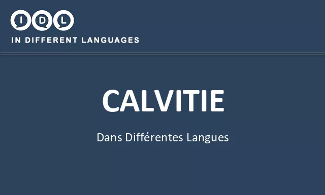 Calvitie dans différentes langues - Image
