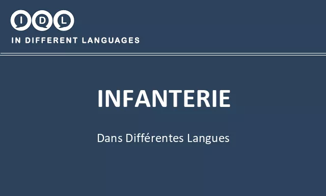 Infanterie dans différentes langues - Image