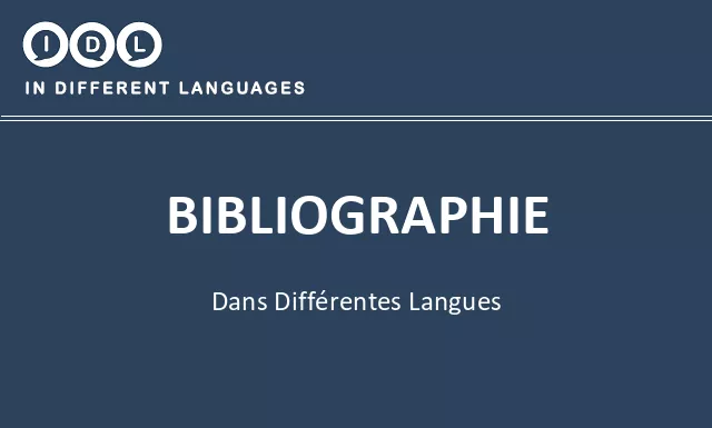 Bibliographie dans différentes langues - Image