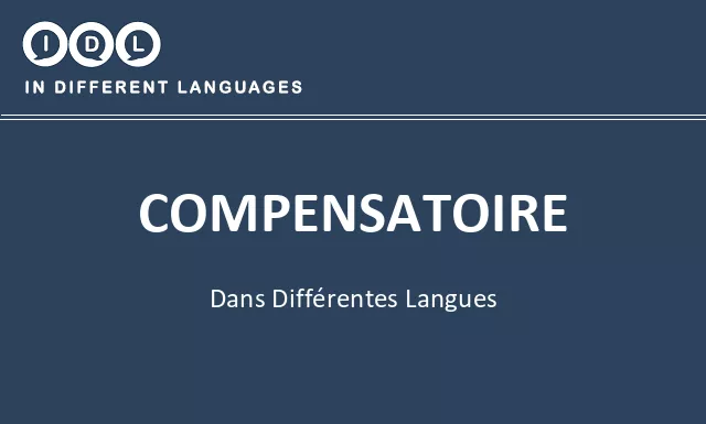 Compensatoire dans différentes langues - Image