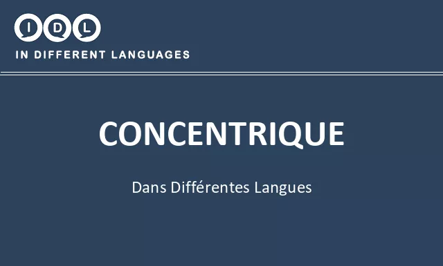 Concentrique dans différentes langues - Image