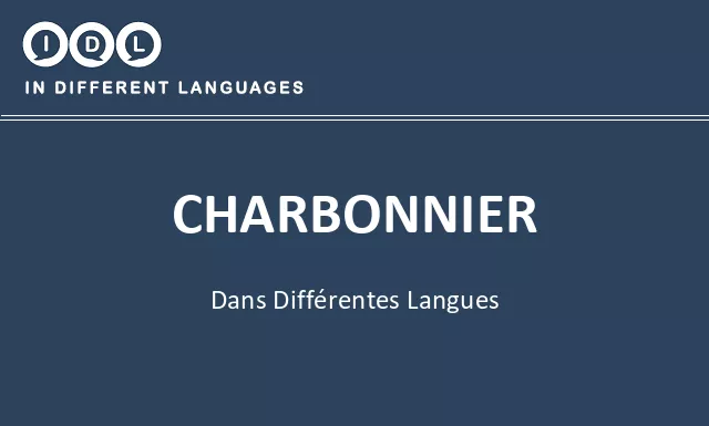 Charbonnier dans différentes langues - Image