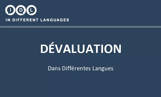 Dévaluation dans différentes langues - Image