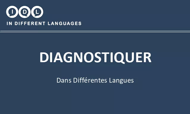 Diagnostiquer dans différentes langues - Image