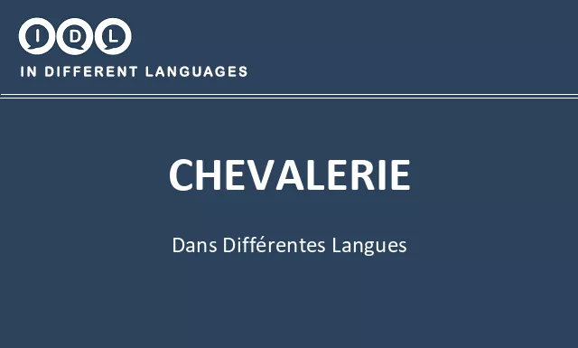 Chevalerie dans différentes langues - Image